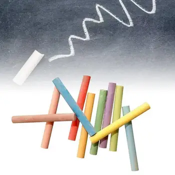 

12 Sticks Colorful Sidewalk Chalk For Children Outdoor Side Walk Outside Office School Supplies with Chalkboard Eraser