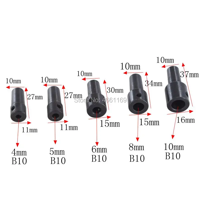 B10 B12 B16 мотор вал мотора вал переходника с 5 мм 6 мм 7 мм 8 мм 10 мм 11 мм 12 мм 14 мм сверлильный патрон Соединительный рукав