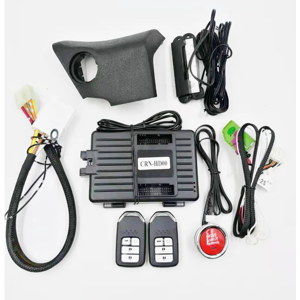 For Honda HRV VEZEL Year 2015-2020 Car Add CANBUS Push Start Stop Remote Start SystemPKE Keyless Entry Plug Play Car Accessories for honda hrv vezel year 2015 2020 car add canbus push start stop remote start systempke keyless entry plug play car accessories