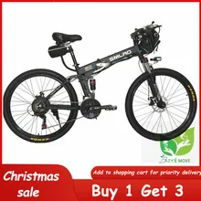 Вспомогательный горный литиевый складной электрический велосипед 26 дюймов 350 Вт Мощный 36v48V литиевая батарея электромобиль для мужчин и женщин черный
