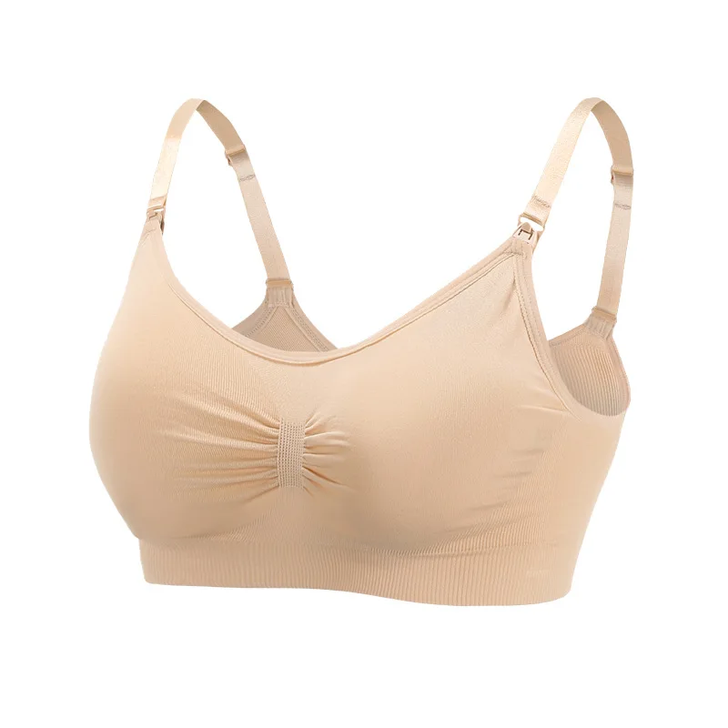 Aivtalk Women's Cotton Nursing Bra Full V Neck Maternity Bra Support  Stretch Breastfeeding Bra Pregnancy Seamless Nursing Bra Wireless Padded Maternity  Bra Beige: Buy Online at Best Price in UAE 