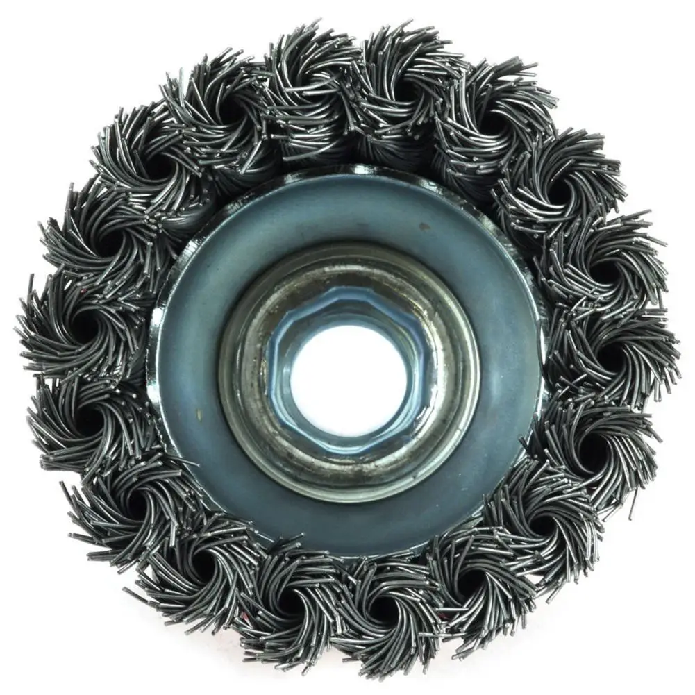 2 шт. M14 винт узловой Twist Knot wire набор кистей для угловых шлифовальных станков стальной проволоки и сплава металлов витой гофрированной проволоки набор кистей