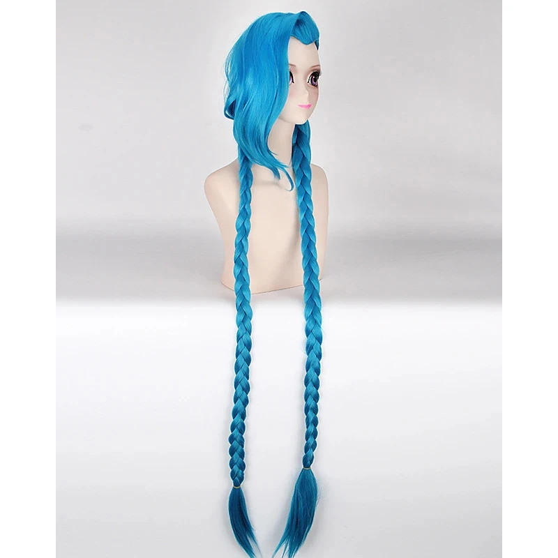HAIRJOY ??ڽ Lol Jinx 100cm  Ķ  극̵ ҷ ִϸ̼ ǻ   ռ Ӹī
