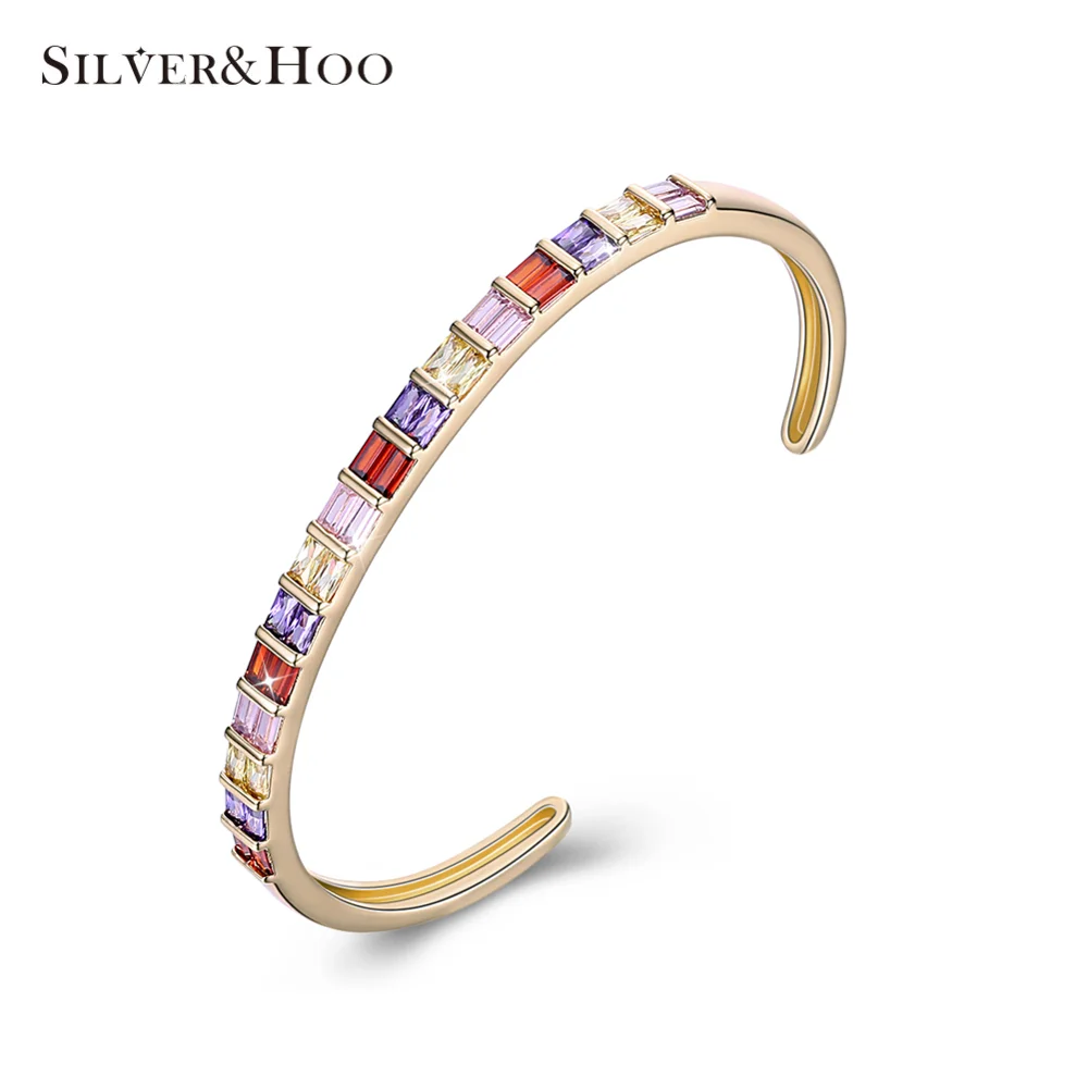 SILVERHOO простой медный браслет цвета шампанского, золотой браслет, европейский стиль, подходит для женщин и детей, модное ювелирное изделие, подарок