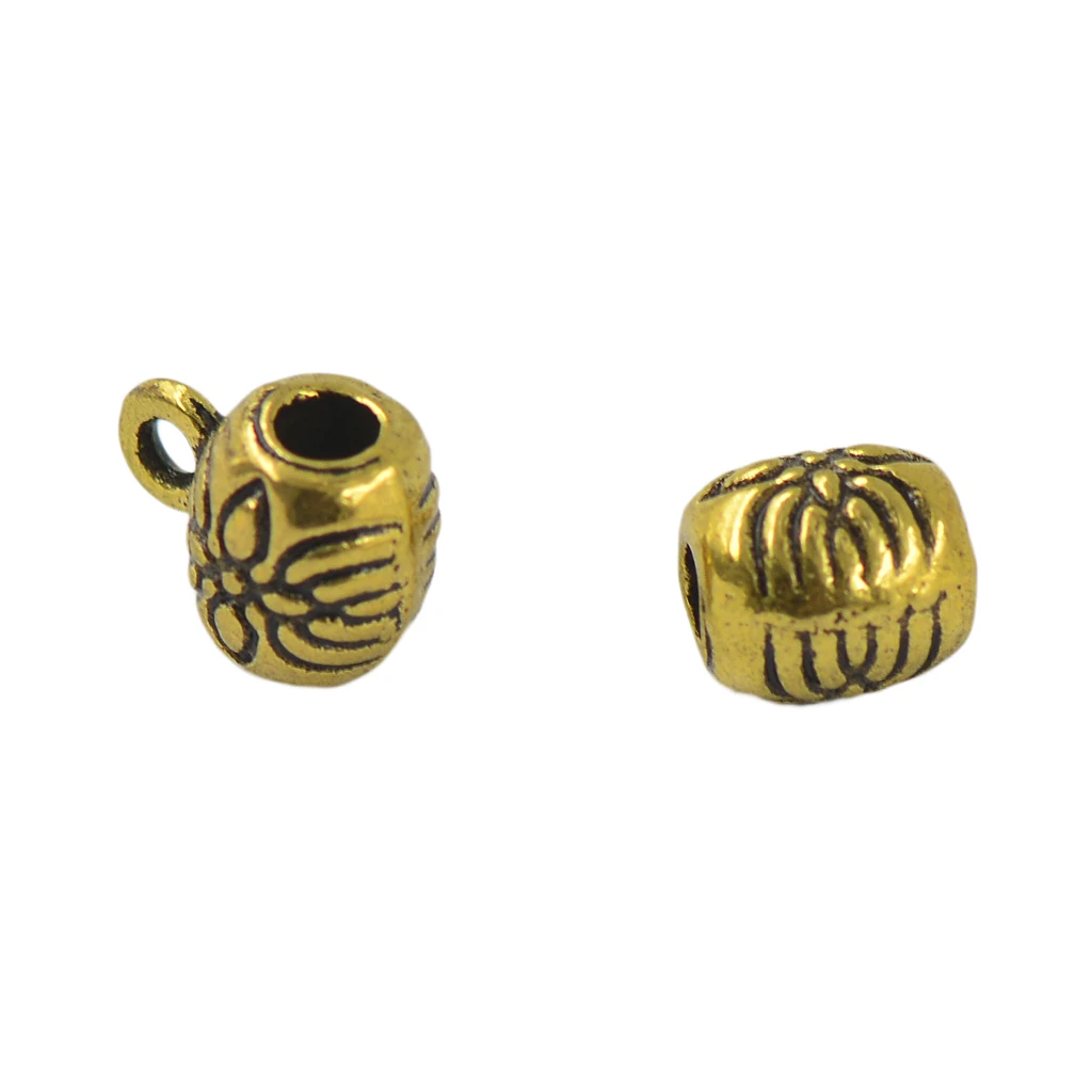 100pcs Tibetan Old Gold Connector Spacer Beads Charm Pendant 6x5