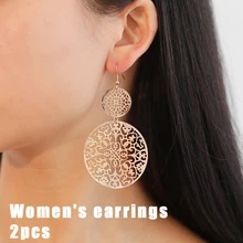 Кулон женские серьги, ювелирные украшения Round мода подарок фестиваль геометрические серьги вечерние стильные модели в этническом стиле Стиль Винтаж