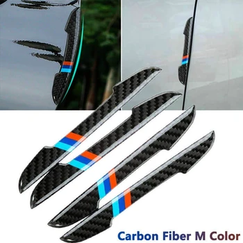 

4PCS Carbon Fiber Car Accessories Door Scratch Bumper Scuff trim Stickers for BMW
