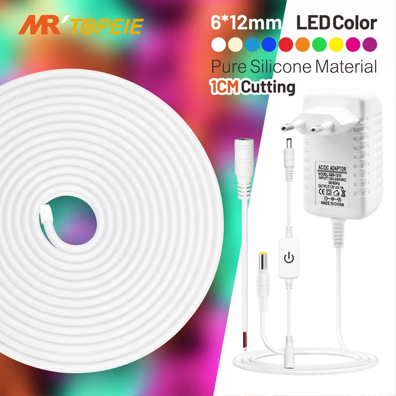 Striscia A METRO LED Tubo Flessibile 24v 120LED/m SMD2835 Luce Neon Ip65 P 24357