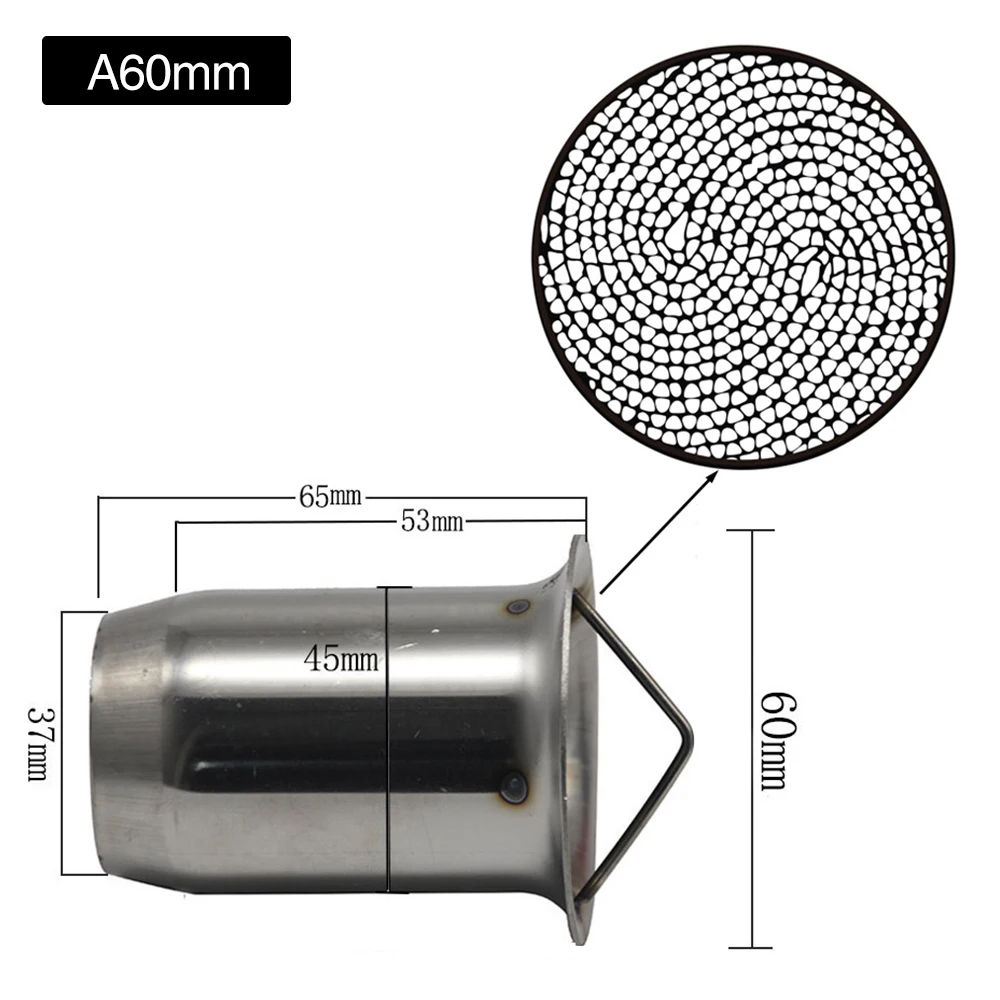 ZSDTRP мотоцикл из нержавеющей стали катализатор выхлопной дБ глушитель для 51 мм/60 мм мотоцикл глушитель - Цвет: 60mm Type A