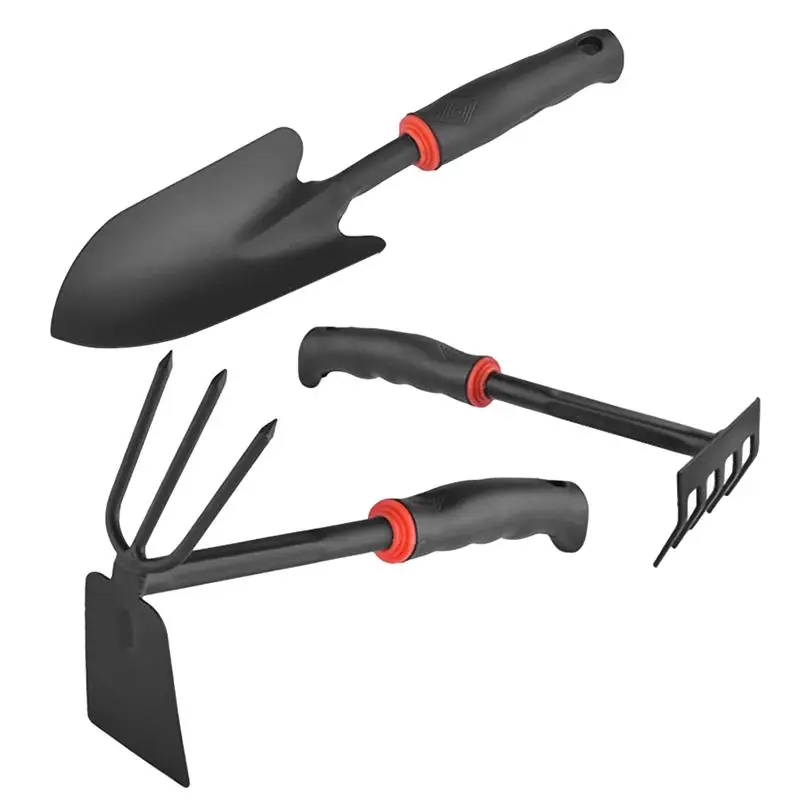 

1 Set Hand Tools Steel Practical Plastic Handle Gardening Tools Double-side Hoeing for Planting Beach Garden