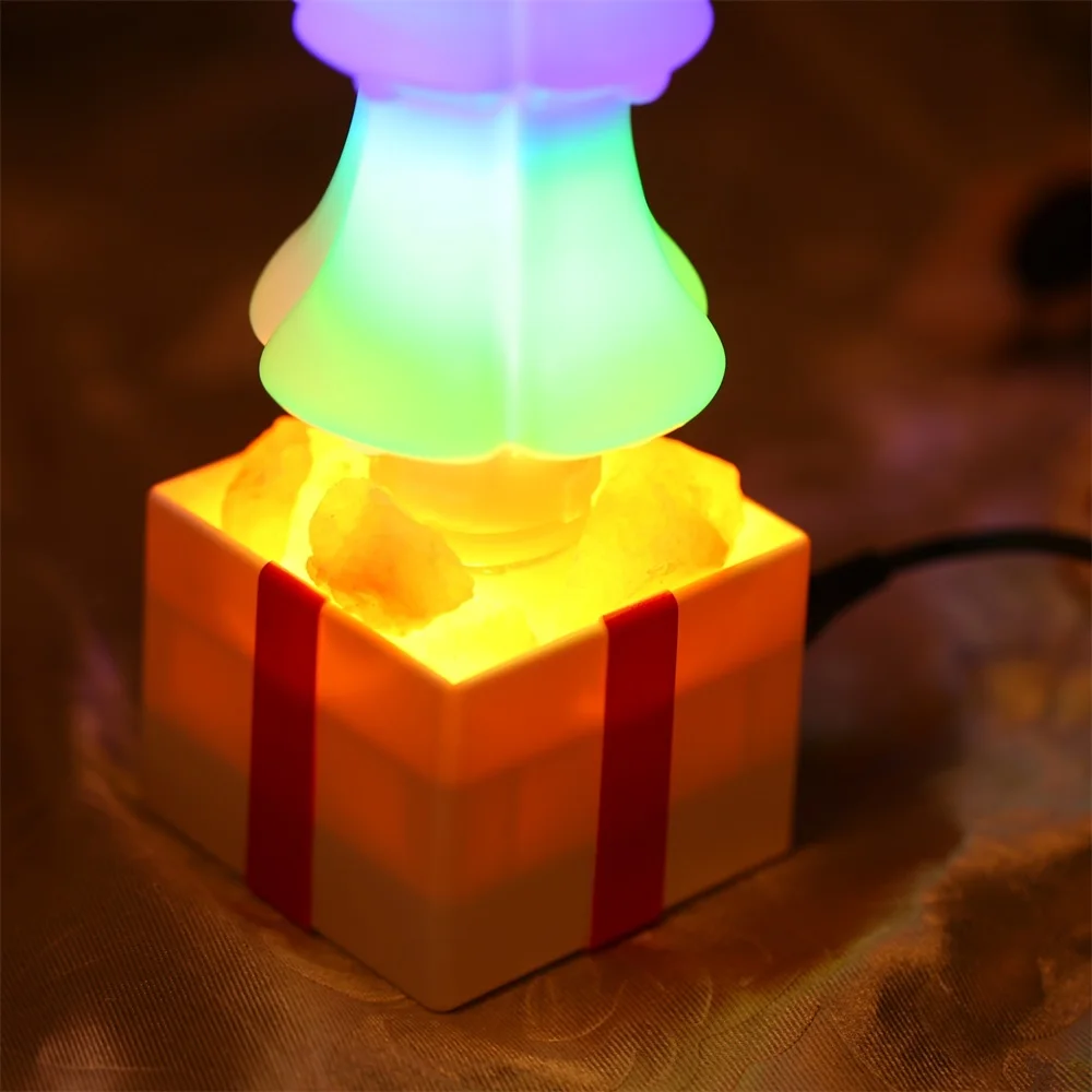 fairy lights LED Christmas Tree Salt Lamp Lighting Color Night light Decoration Gift Light to Kids Friends Family Party Lights