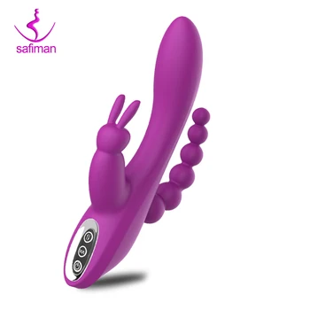 Rabbit G Spot Dildo Vibrator Sex Toys for Women Adult Couples Double Penetration Anal Clitoris Stimulator Sexual Product 1