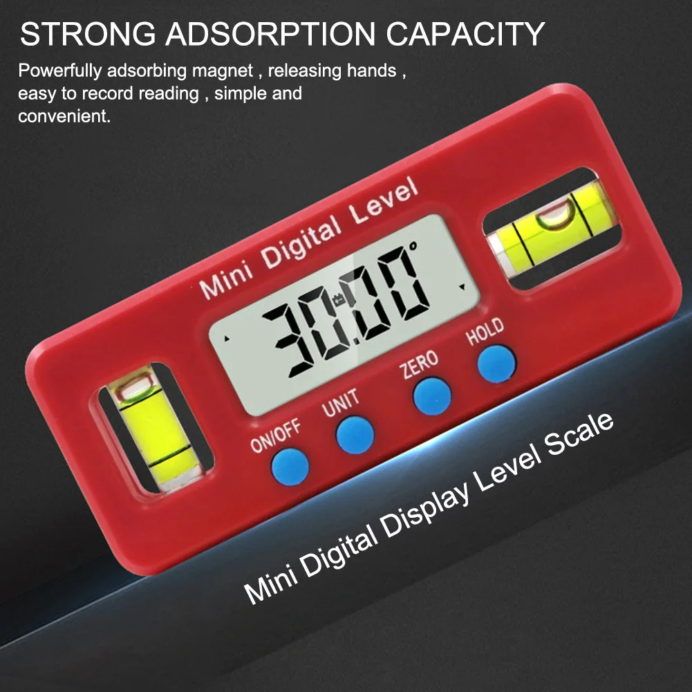 Digital Display Measuring Tool Practical Mini Professional Strong Magnetic Instruments Level Scale Inclinometer Portable