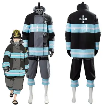 

2019 Fire Force Shinra Kusakabe Firefighter Uniform Cosplay Costume Halloween Carnival Party Costumes