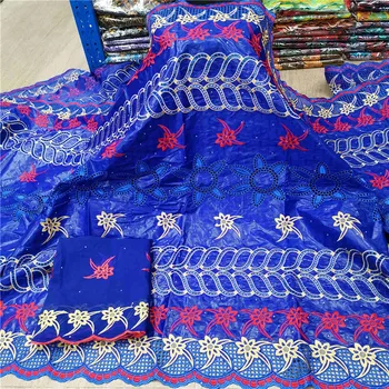 

7 y New arrival african Bazin riche fabric with beads embroidery lace / bazin riche dress material Nigerian HL102501