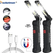 

Work Light USB COB LED Flashlight Magnetic 5 Modes Ultra Bright Torch Lamp Waterproof for Camping Car Repair