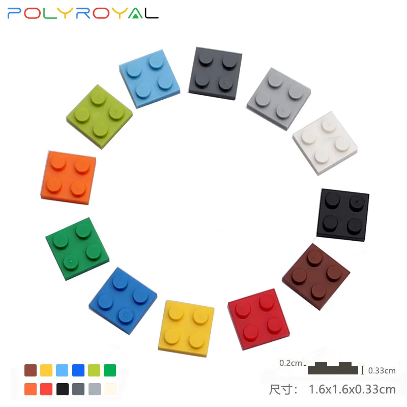

Building Blocks accessories DIY Plastic Thin Brick 2x2 Dots 163 PCS Educational Creative Compatible With brands toys for childre