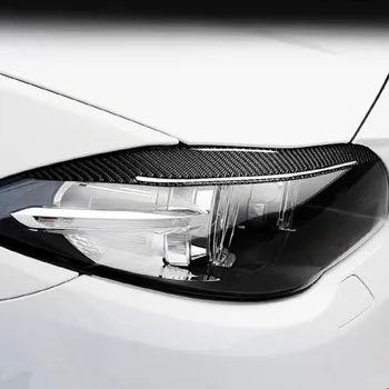 

Carbon Fiber Front Headlight Eyebrow Cover Trim Decoration Strips For BMW 5 Series F10 F18 2010-2017 Exterior Accessories