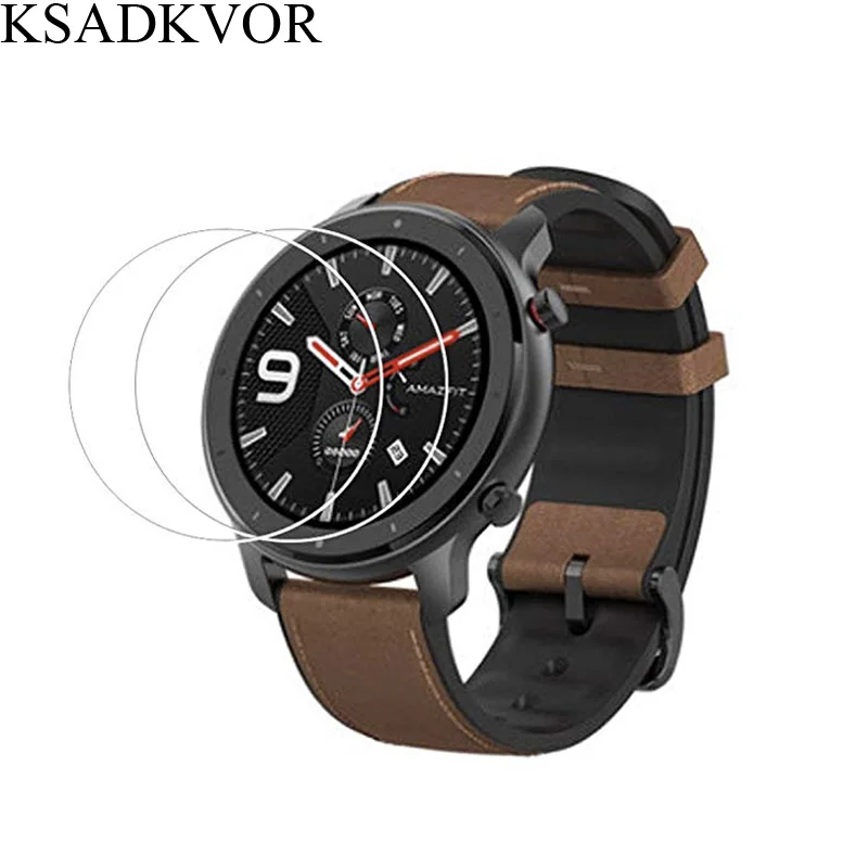 Ksadkvor для Xiaomi Amazfit GTR 47 мм 42 мм смарт-защитная пленка для часов 9H Твердость Закаленное стекло Взрывозащищенная мембрана