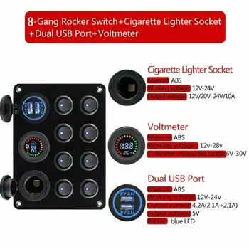 

ABS+Aluminum Plate Toggle Panel Switch Circuit Breaker Accessories Car