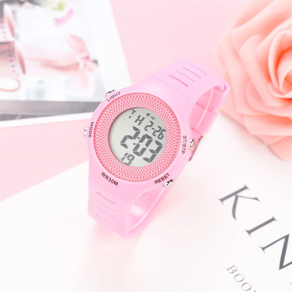 difícil A nueve Evaluable Reloj electrónico sencillo para mujer, accesorio de pulsera resistente al  agua hasta 30M, color rosa|Relojes de mujer| - AliExpress