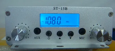 Стерео fm передатчик PLL вещательная станция 86 108 МГц 15 Вт + двойное магнитное кольцо