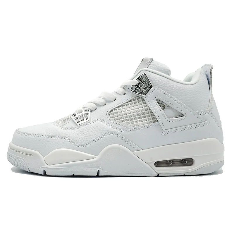Pure Money Jordan Ретро 4 мужские баскетбольные кроссовки Kaws серый черный NRG Горячий удар Bred чистые деньги одиночки день Трэвиса Скотта Уличная обувь - Цвет: Pure Money