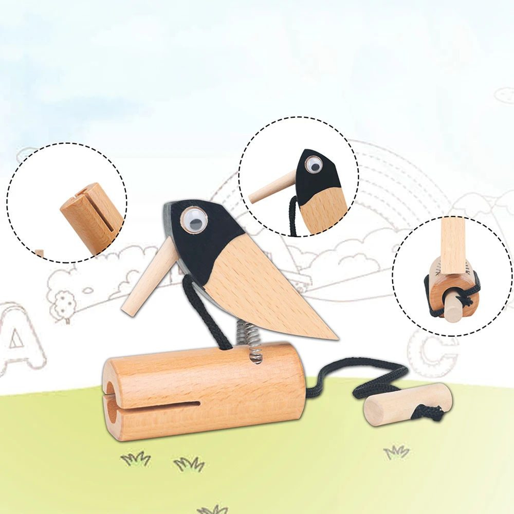 M MBAT Orff Early Childhood Education Enlightenment Sound Effect Musical Instrument Woodpecker Baby Child Toys Christmas Gift