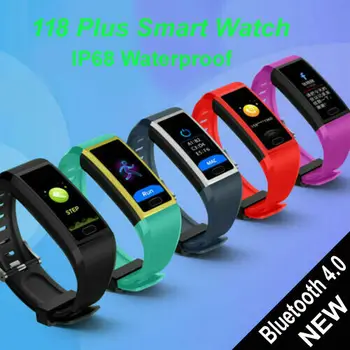 

UK 118P+ Sports Smart Watch Blood Pressure Heart Rate Monitor Fitness Wristbands