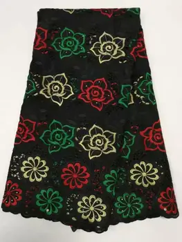 

High Quality African Swiss Voile Lace Fabric With Rhinestones Nigerian Lace Fabric For Wedding 5 yards/lot