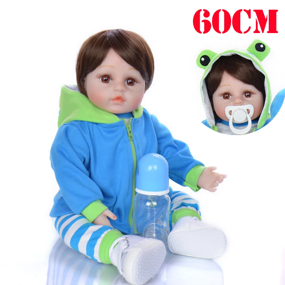

Boy dolls reborn 23"60cm silicone vinyl reborn baby dolls for children girls toys gift bebes reborn bonecas brinquedo menino