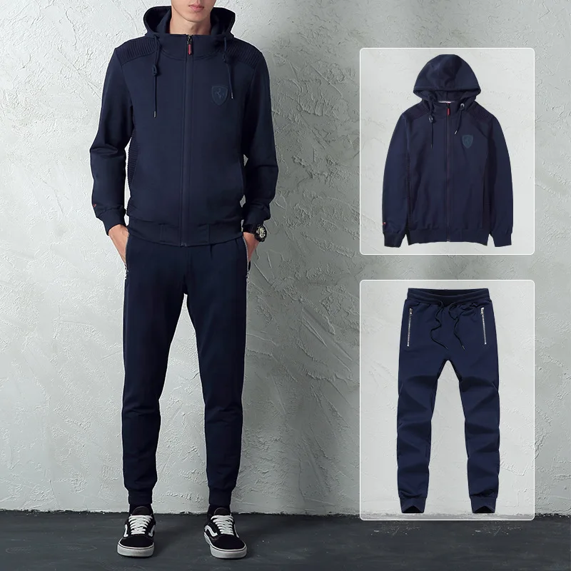 

Men Hoodie Suit Pullover Sports Set Young MEN'S Slim Fit Hooded Coat MEN'S Cardigan Honglei Celebrity Style Case