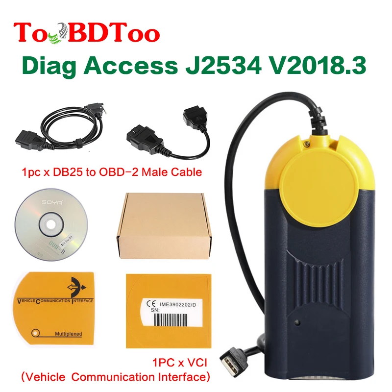 

Diagnostic Tool Multi-Diag Multi Diag Access J2534 V2018.3 Interface OBD2 Device Multidiag Tool Compliant SAE J2534 & J2534-1