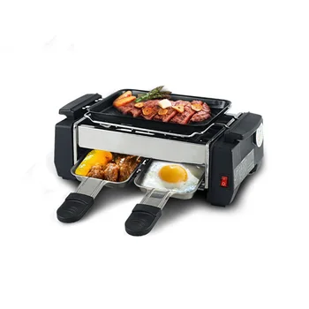 

220V Multifunction Electric Griddles Smokeless Barbecue Adjustable Temperature Non-stick Mini Grill 1000W for Picnic