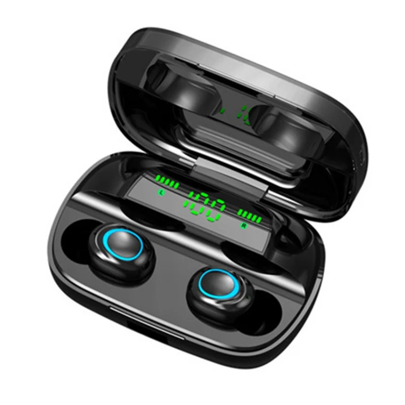 A TWS Bluetooth гарнитура 5,0 истинная Беспроводная Двусторонняя стерео с цифровым дисплеем(белый - Цвет: A