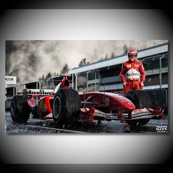

Ferraris F2004 Car F1 Racing Sport Car Wall Art Poster and Prints Canvas Painting For Home Living Room Decor