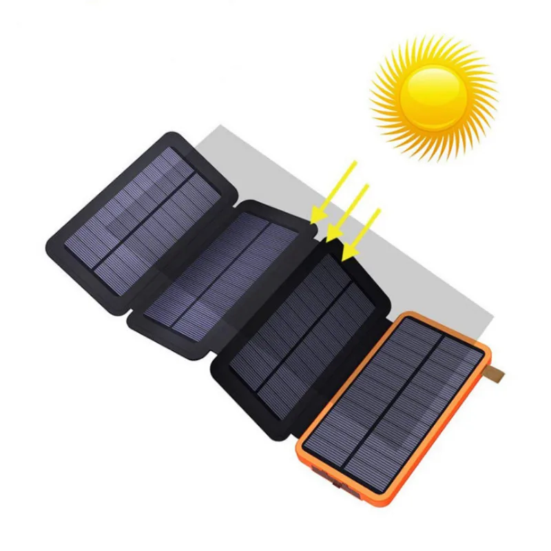 

Solar Portable Power Source Charger Outdoor Waterproof Solar Charge Pal Leather Foldable Solar