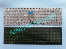JUNLI TASTIERA PER HP 15-DA 15-DB 15-DX 15-CX TPN-C136 C135 C133 NSK-XNTPC 9Z.NEZPC.T0A Arabo Verde Bordo No Frame Non Retroilluminato