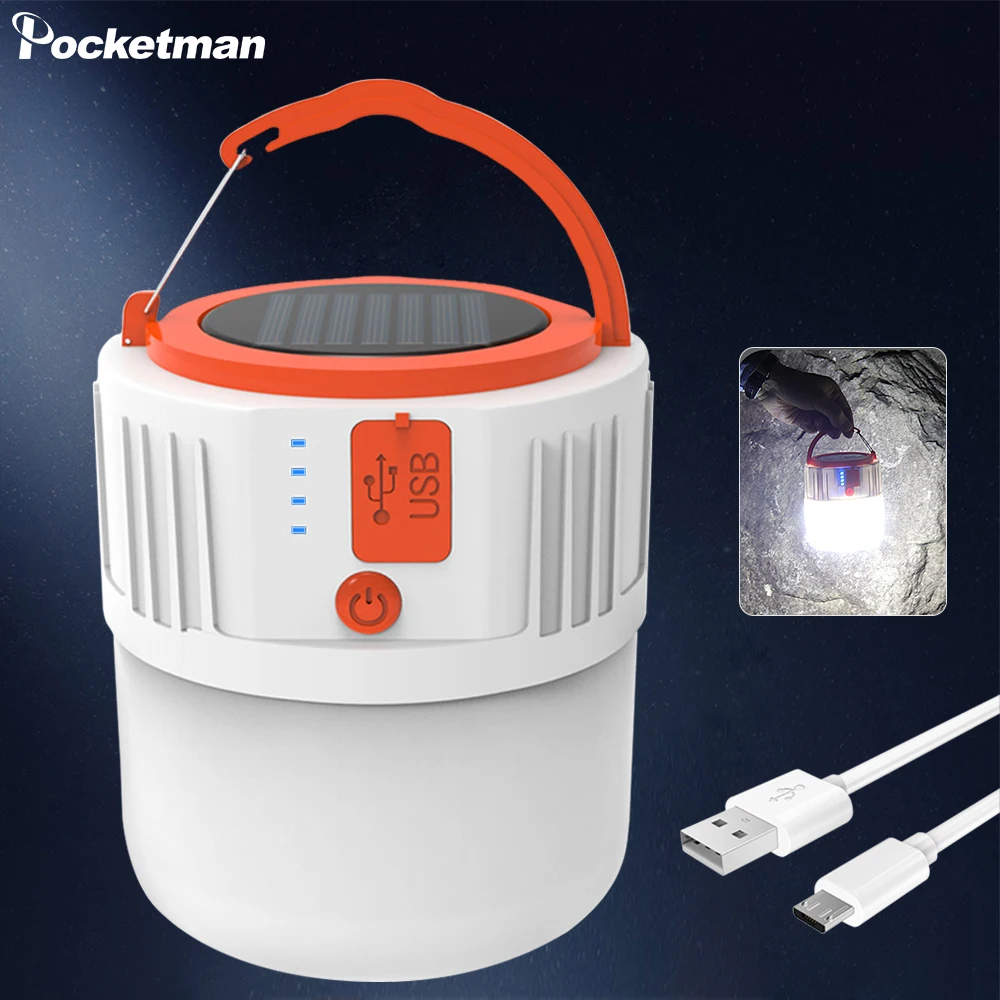

Solar Pendant Light Outdoor Indoor Solar Lamp With Line Warm L/M Lighting For Camping Home Garden Yard