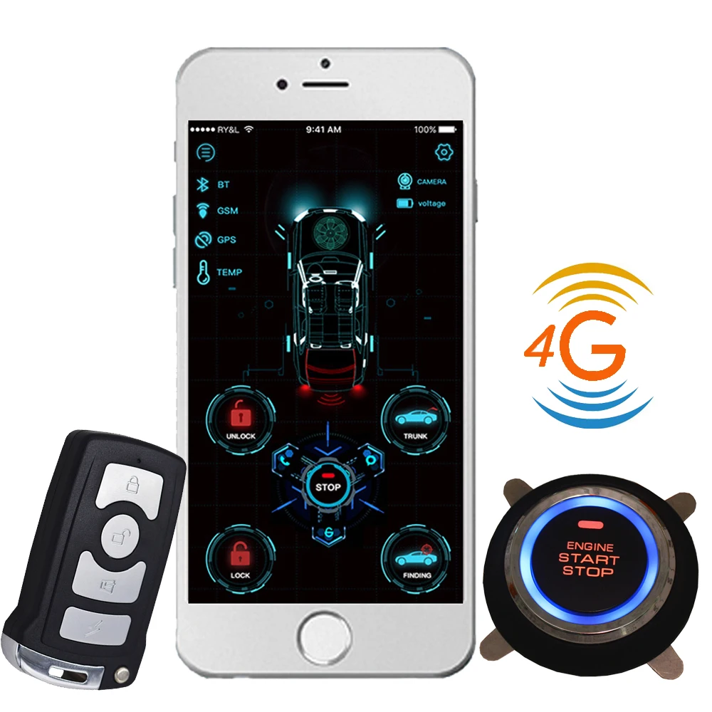Cardot 4G приложение start stop кнопка запуска дистанционного запуска GPS GSM трекер GSM машина сигнализации