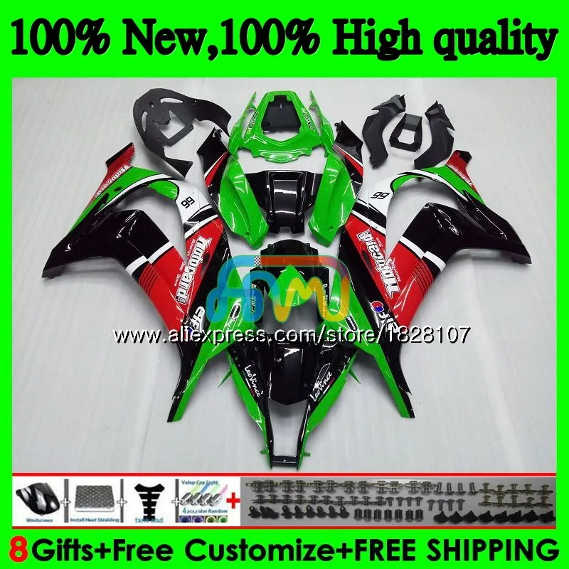 Инъекции для KAWASAKI ZX-10R красный зеленый blk 000CC ZX1000 ZX 10 сотрудников отдела исследований 26BS. 25 ZX 10R 1000 ZX10R 16, 17, 18, OEM обтекатели