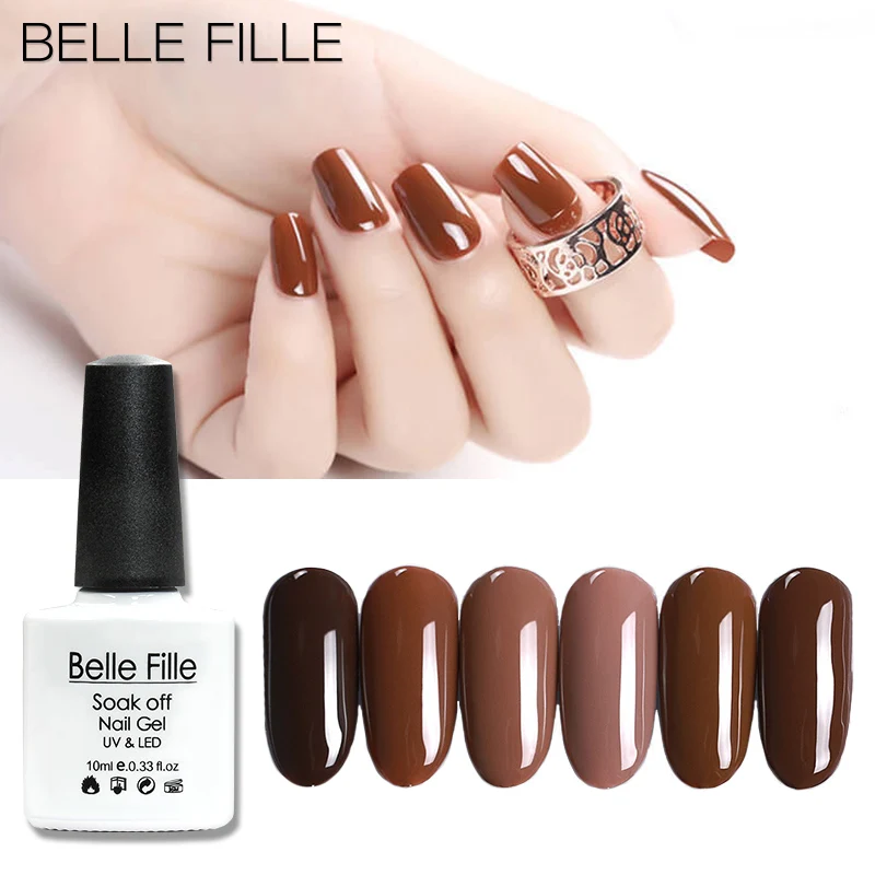 

Belle Fille Gel Nail Polish Hybrid Varnishes Nail Polish Semi Permanent Vernis UV Color For Manicured Gel Lak Top Base Primer