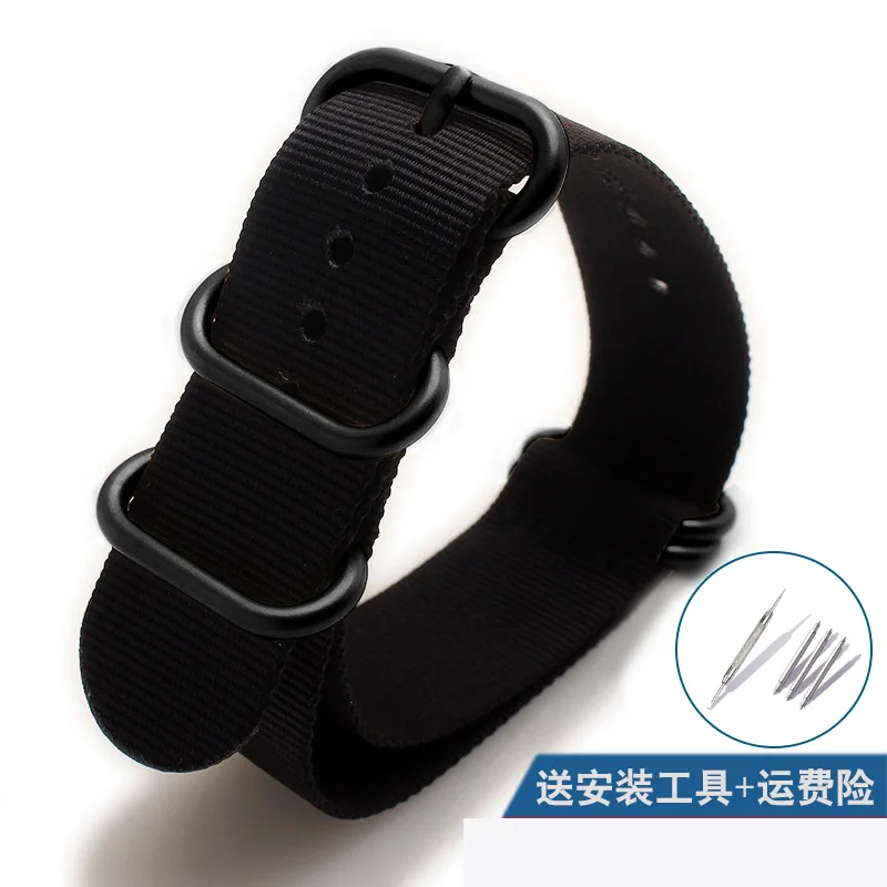 Nylon Sport Fashion Watch Strap - Durable, Hand-Sewn Bracelet