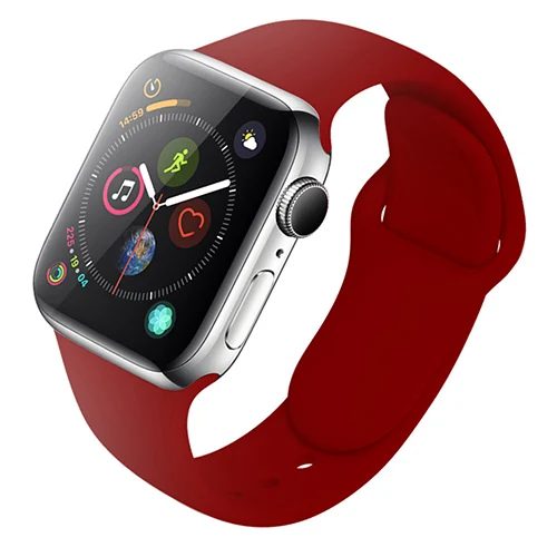 Силиконовый ремешок для часов Apple Watch 5 4 44 мм 40 мм ремешок для iwatch Apple Watch Series 3 2 1 38 мм 42 мм полосы - Band Color: color 16