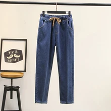 Винтажные женские зимние Джинсы бойфренда размера плюс 5XL, новинка, свободные вельветовые джинсы с высокой талией для мам, теплые флисовые джинсы