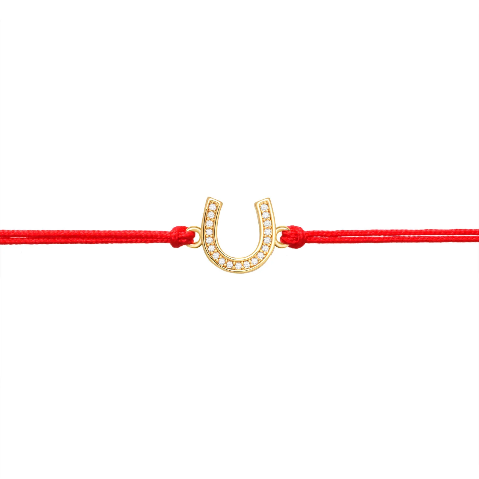Zirkonia Kristall Winziges Hufeisen Glücksbringer Armband Damen Herren Rot Schwarz Weiß Grün Gewachste Schnur Messing CZ Geflochtener Schmuck – Detail 13