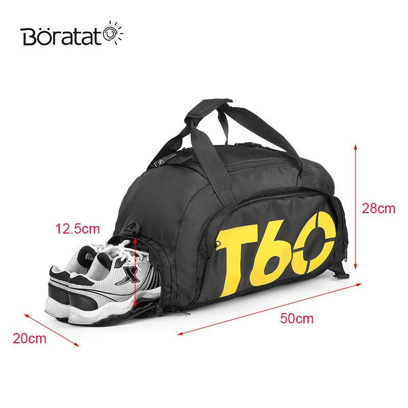 Men Sport Gym Bag Women Fitness Waterproof Outdoor Separate Space For Shoes Travel Handbag Backpack