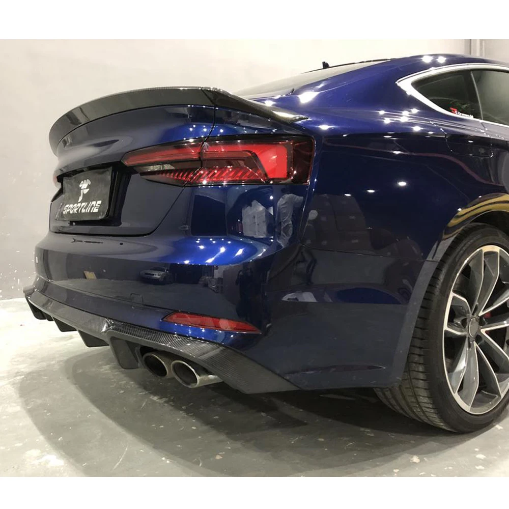 Задний спойлер из углеродного волокна/FRP для Audi A5 Sline S5 Sportback Hatchback 4 Door 2017 2018 2019 3