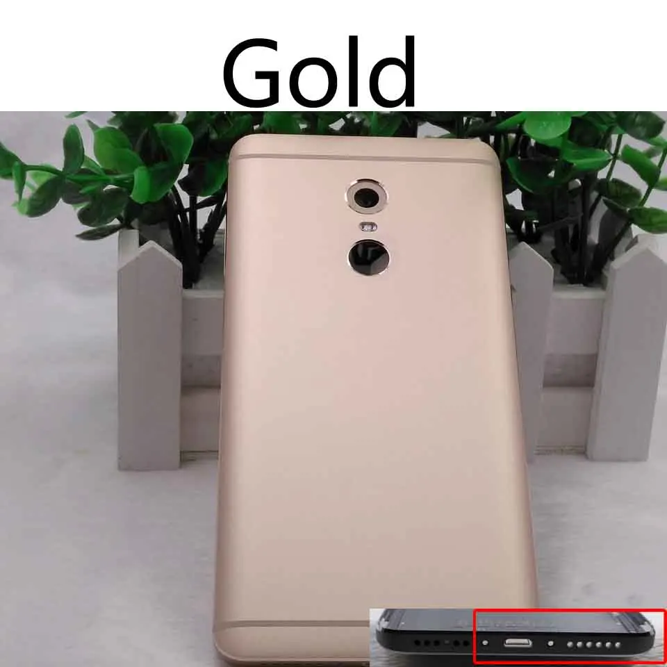 Gold-No tool Note4 задняя крышка батарейного отсека для Xiaomi Redmi Note 4 задняя крышка батарейного отсека чехол на заднюю крышку корпус замена корпуса - Цвет: Gold-No tool