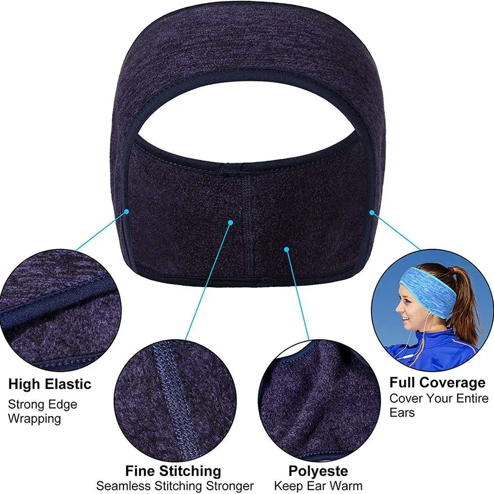 Ear Warmer Winter Sweatband Running Headband Women Girls Hair Sweat Fleece Ear Cover Hair Bands Outdoor Sports Headscarf 1Pc sports headbands